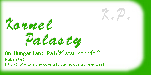 kornel palasty business card